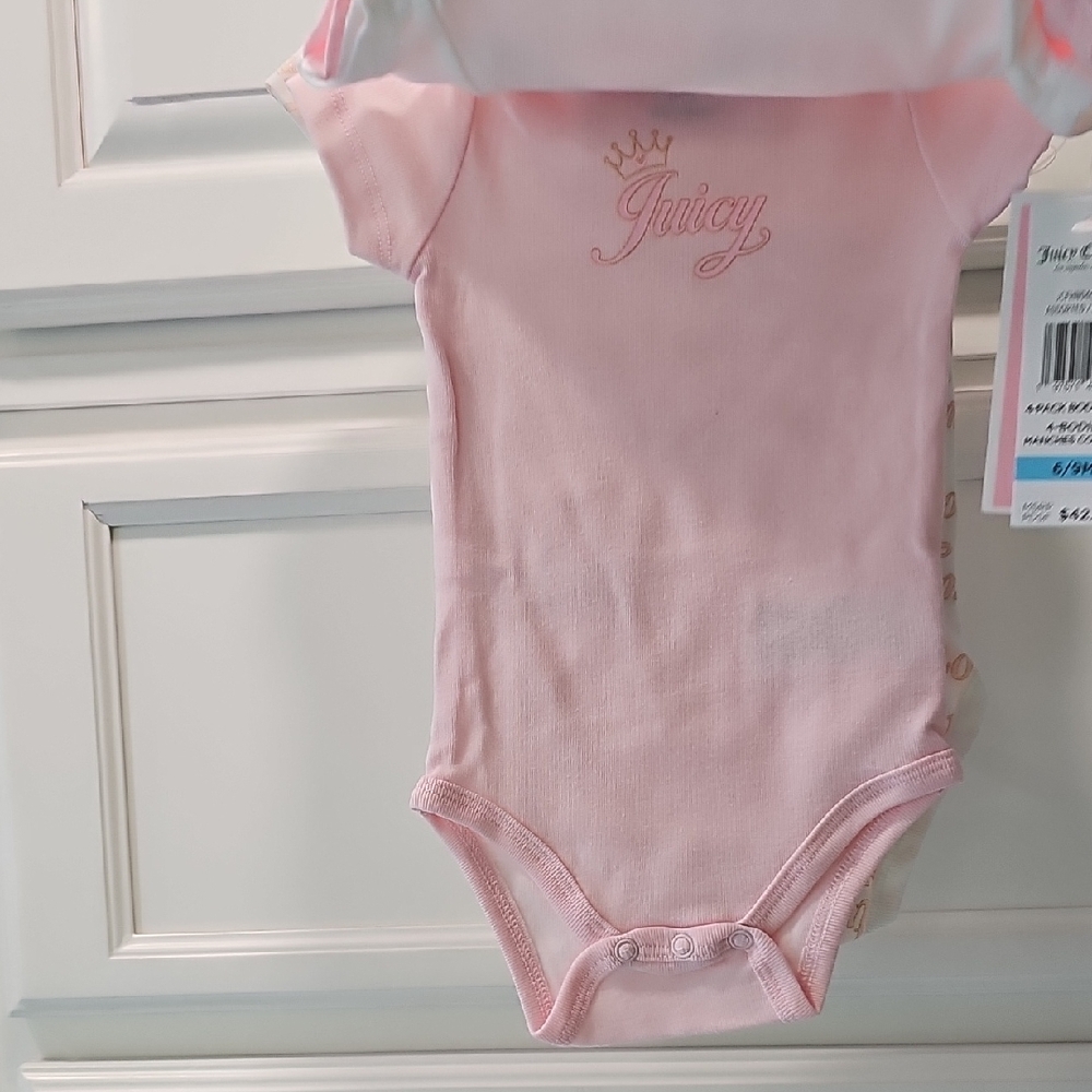 Juicy Couture Pink Bodysuit One Piece Short Sleeve - Picture 3 of 5